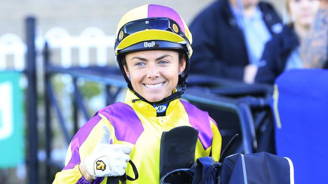 Mikayla Weir partners Cabsav at Taree on Tuesday. Picture: Getty Images