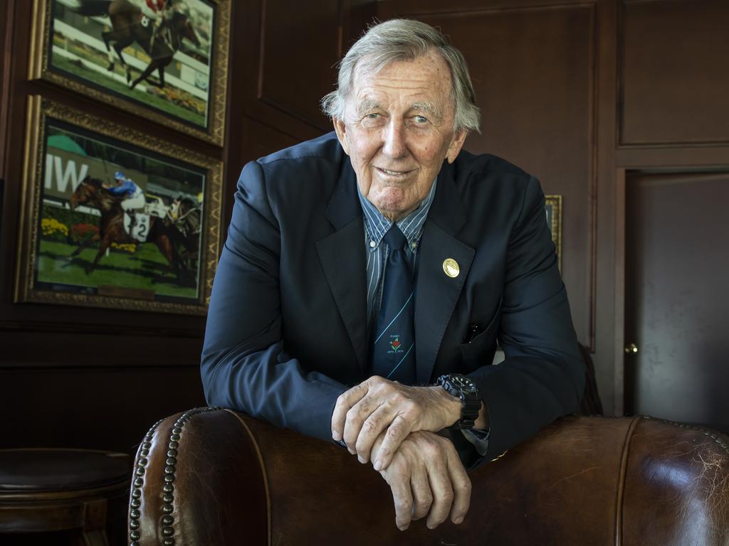 John Singleton at Royal Randwick. Picture Chris Pavlich for The Australian