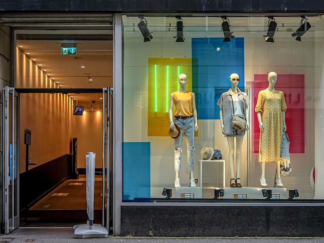 BELFAST, ANTRIM , UNITED KINGDOM - 2021/09/20: Colourful shop front of NEXT Clothing Store seen in Belfast. (Photo by Michael McNerney/SOPA Images/LightRocket via Getty Images)