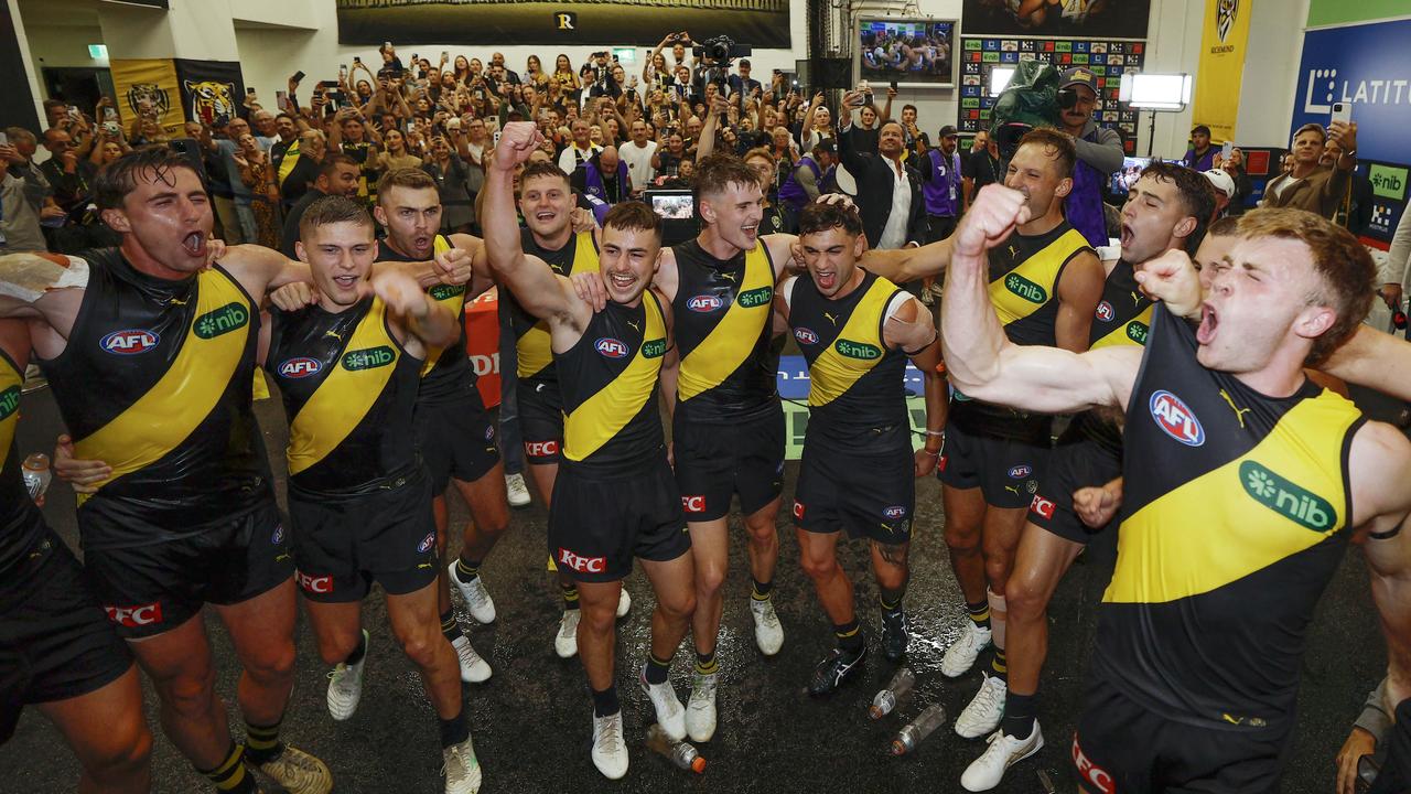 Richmond Triumphs Over Carlton: Exclusive Locker Room Insights with Harry Armstrong, Sam Lalor, and Rising Stars