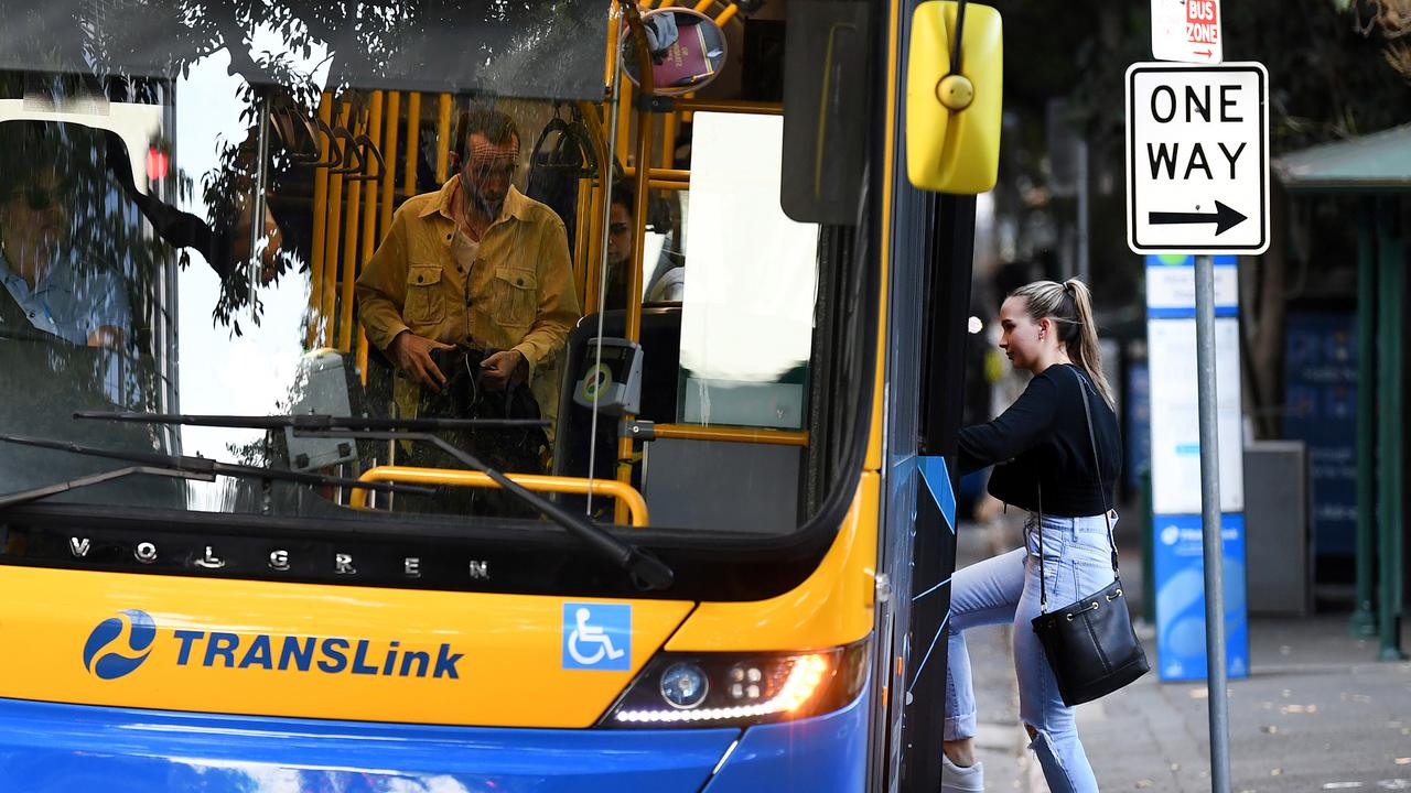 A Translink bus has caused alarm for some Ipswich residents after displaying a concerning message.