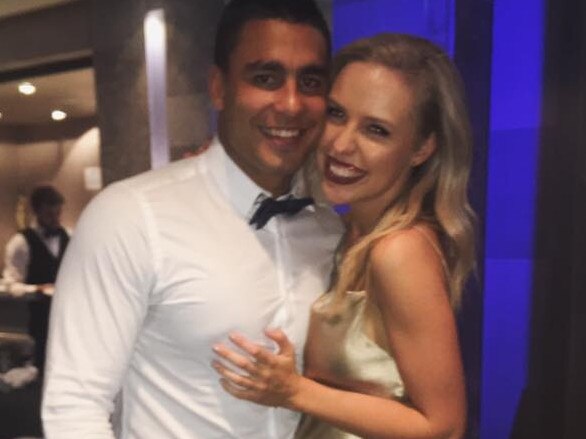 ***PIXELATE KIDS PLEASE***, Kara Childerhouse with NRL Bulldogs star Michael Lichaa , From source:, https://www.facebook.com/kara.childerhouse