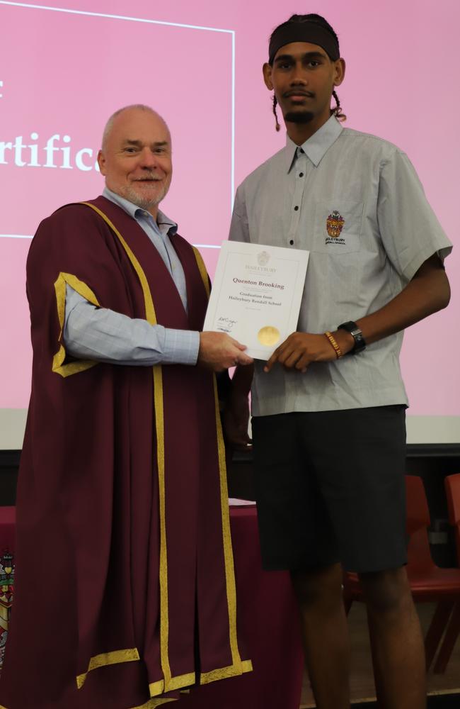 Haileybury Rendall School graduate Quenton Brooking