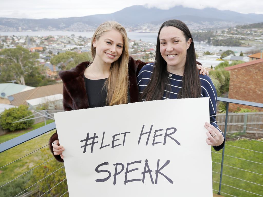 Survivor Grace Tame and journalist Nina Funnell have been instrumental in the fight to have the laws changed. Picture: PATRICK GEE