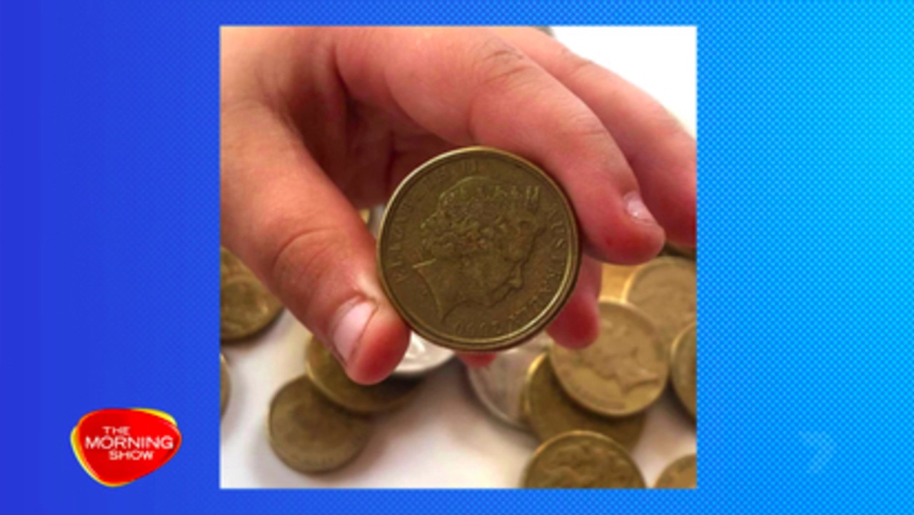 A rare $1 coin that's been put up for auction at a whopping $4000. Picture: The Morning Show