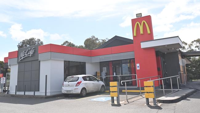 The McDonald’s outlet located near Golden Grove High School. Picture: Keryn Stevens