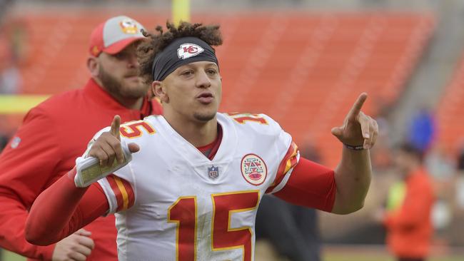 Kansas City Chiefs quarterback Patrick Mahomes smiles after leading his team to an 8-1 start. Picture: AP