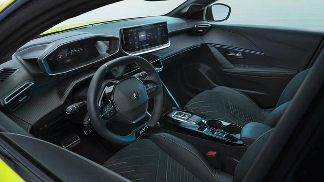 The Peugeot E-208 has a beautifully detailed cabin.