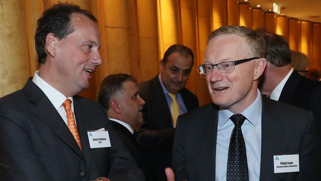 James Shipton with RBA governor Philip Lowe in 2019. Picture: John Feder