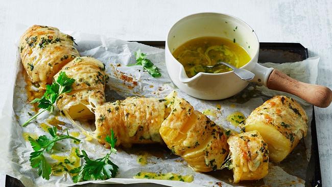 Cheesy garlic bread potatoes from Taste.com.au