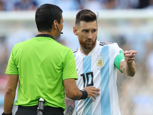 Faghani with Lionel Messi at the World Cup in Russia last year.