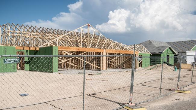 New houses under construction in Fort Stockton. The project is part of a plan to help attract new teachers to the area. Picture: Cengiz Yar