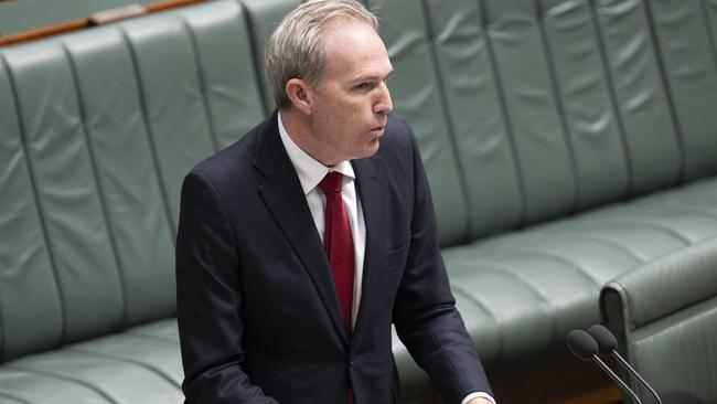 The Coalition's communications spokesman David Coleman introduced a bill to parliament to roll out criminal penalties for posting videos that “glorify crime”. Picture: NCA NewsWire / Martin Ollman