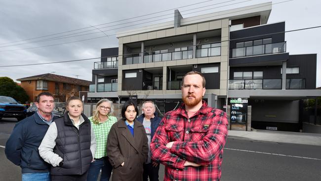 These apartment owners have been left high and dry, footing the $4.5 million bill for shoddy workmanship themselves because of a government oversight. Picture: Nicki Connolly/news.com.au