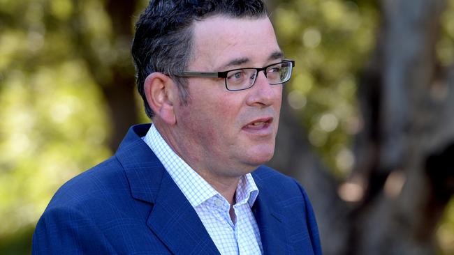 Victorian Premier Daniel Andrews confirmed the Holiday Inn worker was infected with the UK strain. Picture: NCA NewsWire / Andrew Henshaw