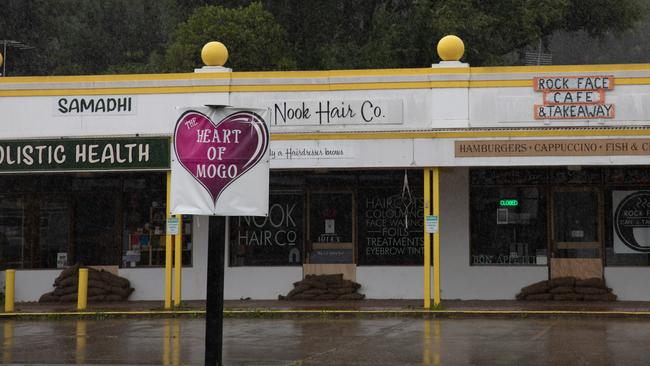 Mogo businesses have shut with the tiny town on flood watch. Picture: Nathan Schmidt