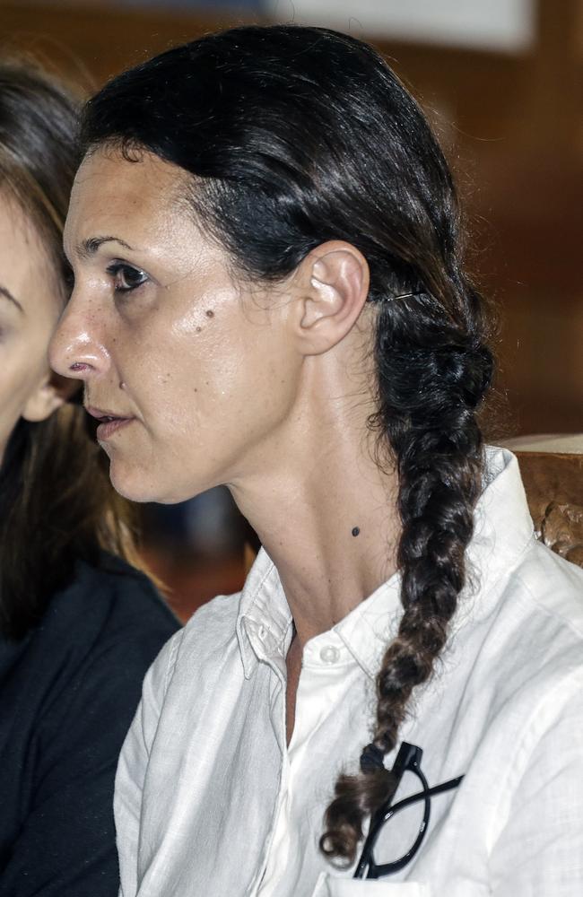 Sara Connor listens to the translator during her second trial at Denpasar Court, Bali. Picture: AAP