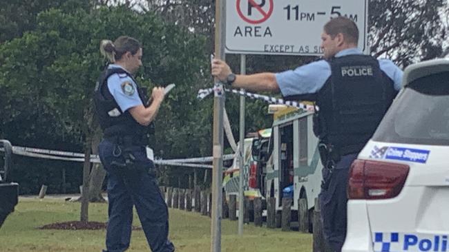 Police closed off the Cabarita Beach headland car park during an operation on Saturday morning, June 26, 2021. Picture: Liana Boss