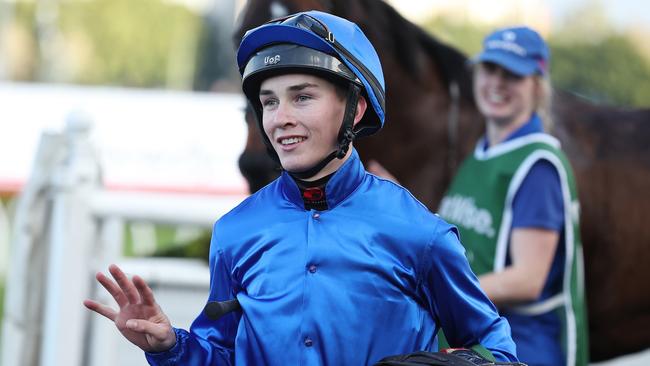 SYDNEY, AUSTRALIA - JULY 06: Zac Lloyd riding Tamerlane wins Race 8 James Squire Winter Stakes during Sydney Racing at Royal Randwick Racecourse on July 06, 2024 in Sydney, Australia. (Photo by Jeremy Ng/Getty Images)