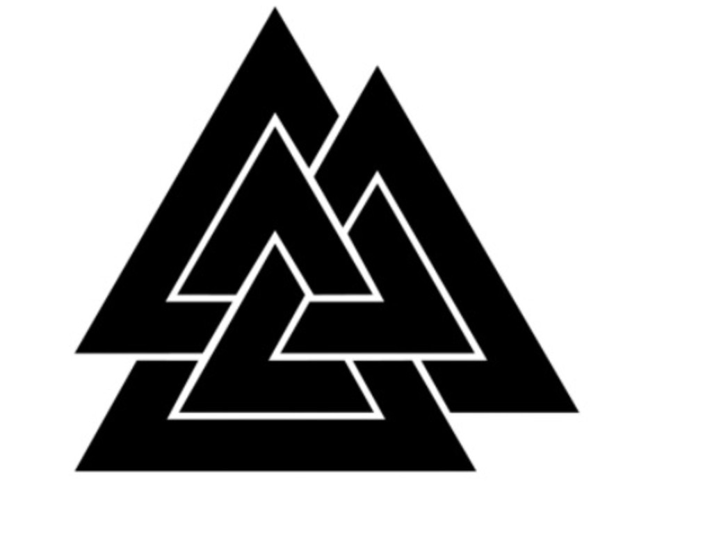 The valknut which sits above his left breast. Picture: iStock