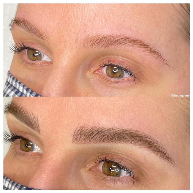 iBoutique cosmetic artist Bek's beautiful brow tattoo work