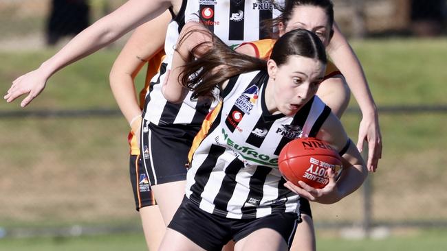 Klaebe in action for PNU during last year's grand final. Picture: Ann Marie O'Connor