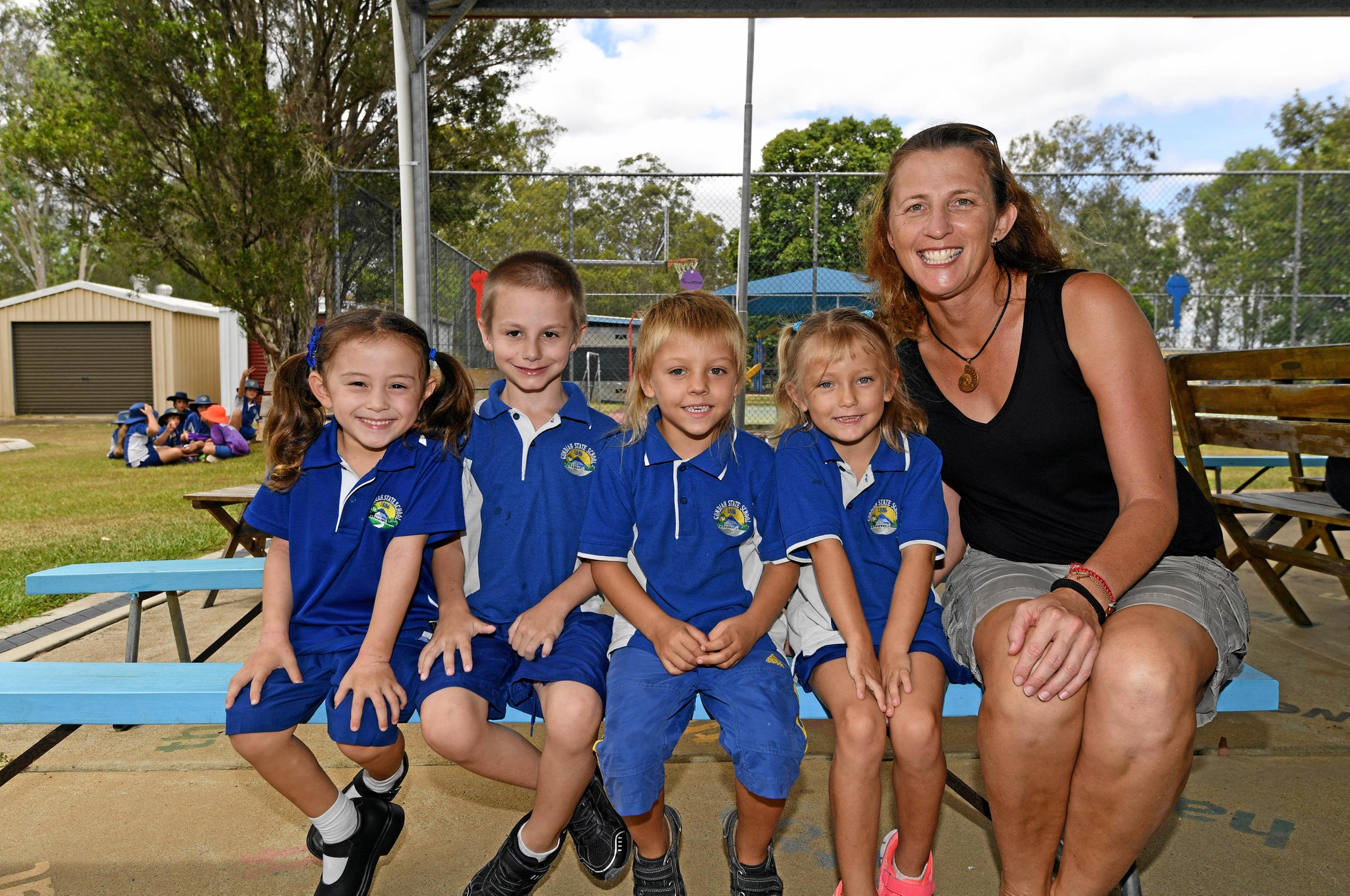 Gundiah State School- Teacher Ms Jodie NorrisL-R Prep StudentsJade Hill, Leon Cheers, Kane Davis, Bonnie Wilson. Picture: Troy Jegers