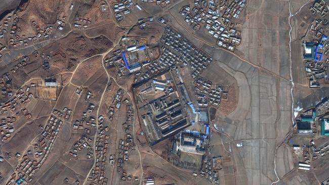 The concentration camp North Korea says doesn’t exist: Satellite imagery of Sinuiju or “Camp 3”, a “re-education camp”. Picture: DigitalGlobe via Getty