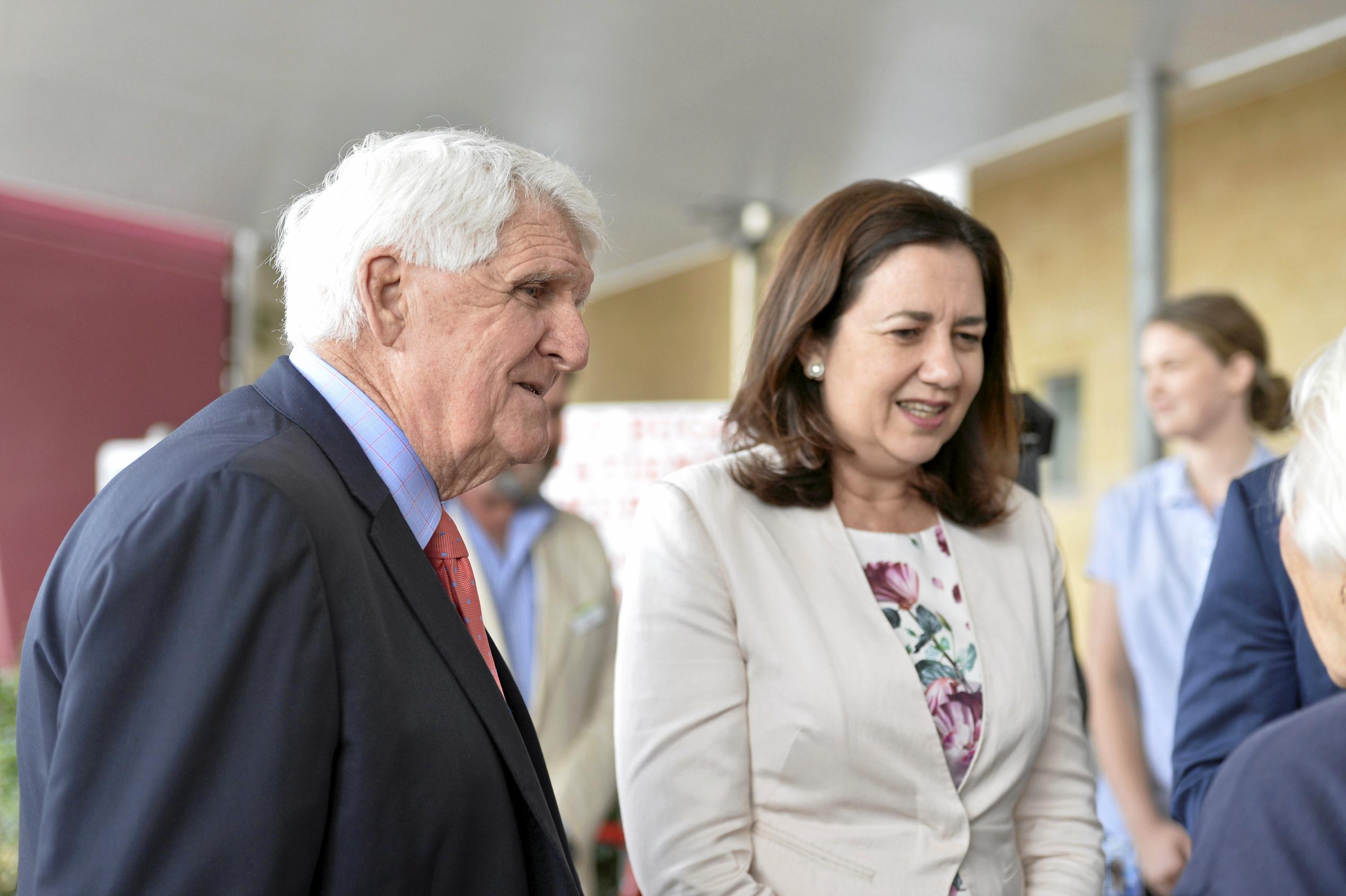 Darling Downs Hospital and Health Service board chair Mike Hora,  Premier Annastacia Palaszczuk. The premier and  Minister for Health and Minister for Ambulance Services Dr Steven Miles at Toowoomba Hospital. Cabinet in Toowoomba. September 2018. Picture: Bev Lacey