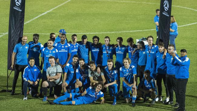 South West Queensland Thunder are FQPL 2020 runners-up after losing to Logan Lightning in FQPL grand final at Perry Park, Friday, November 27, 2020. Picture: Kevin Farmer