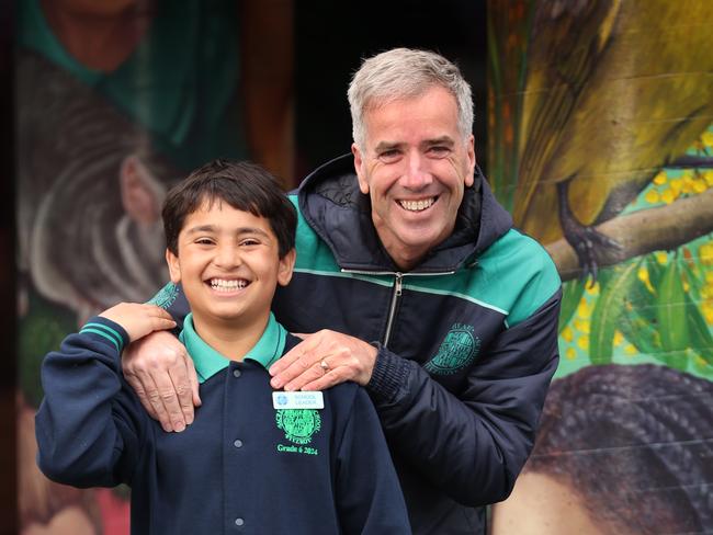 Principal Matthew Shawcross was instrumental in helping student Hewad Wali and his family who escaped from Afghanistan to start a new life in Australia. Picture: David Caird