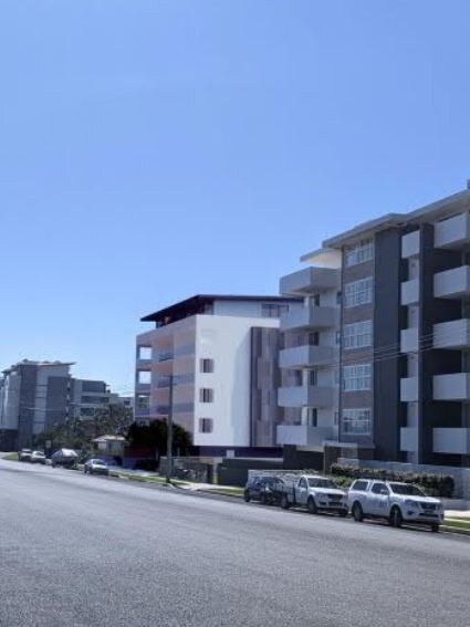 Visual perspective of the proposed apartments, looking northwest along Gordon St.