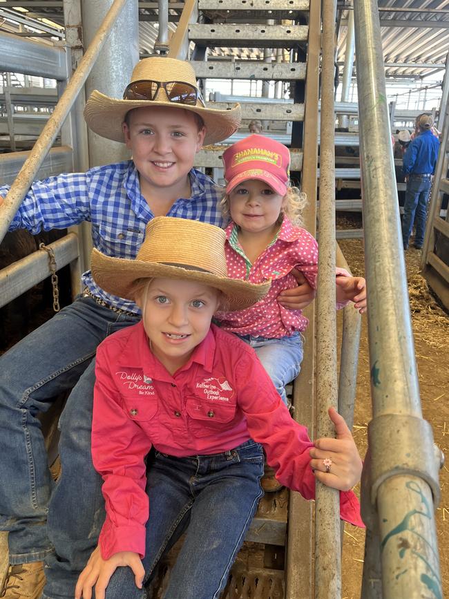 Jim, 10, Sybil, 3, and Poppy Snow from Woomargama.