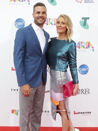 Footy Show star Beau Ryan and wife Kara.