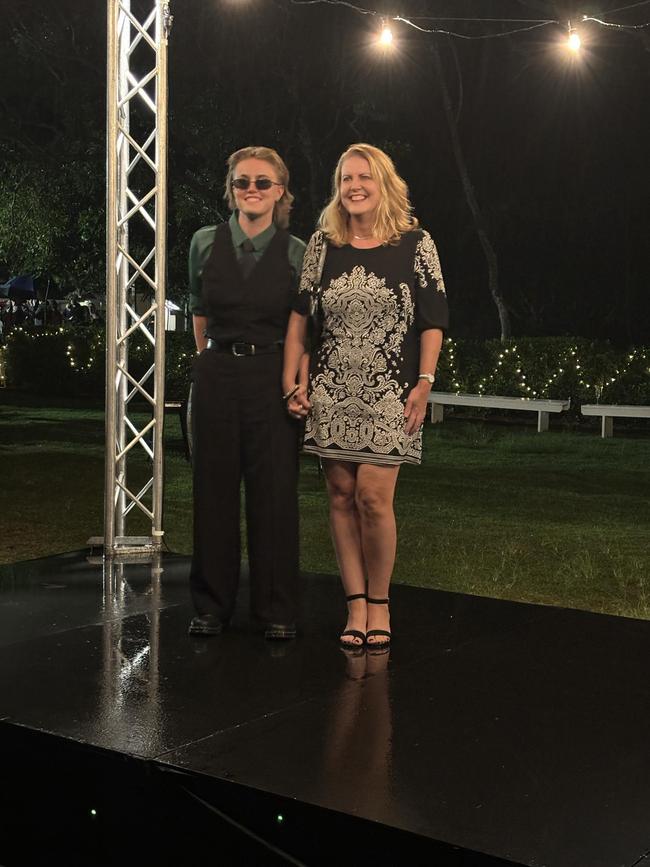 Elouise Kolmus and her mum Samantha Kolmus arrive at the formal.