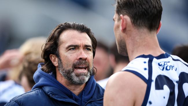 Chris Scott has slammed the idea of a wildcard round before finals. Picture: Dylan Burns