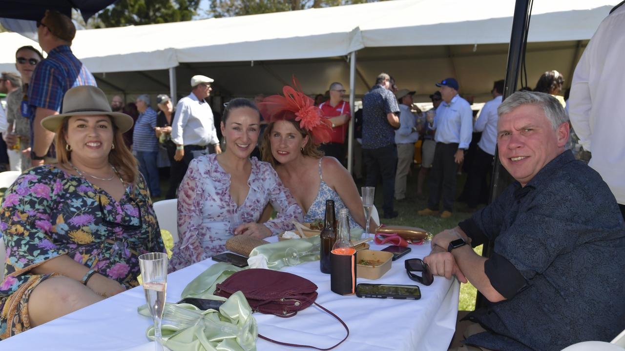 Kelly Waring, Sonia Lucas, Lynelle Munro and Anthony Magarry at the Lismore Cup on Thursday.