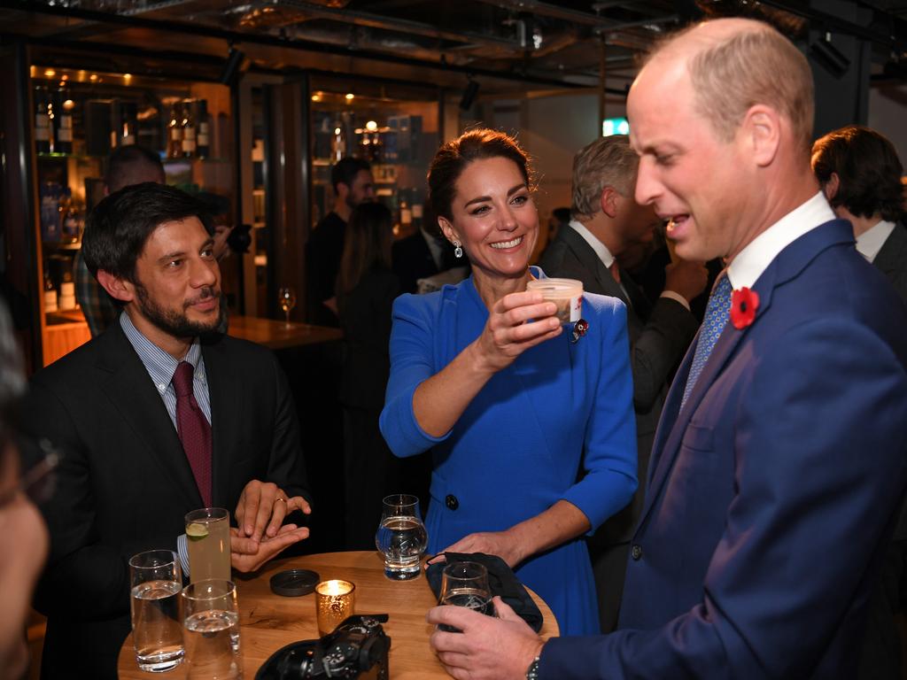 Kate offered Prince William a tub of dead larvae, used as livestock feed, in Glasgow. Picture: Getty Images