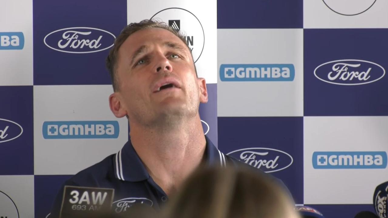 Joel Selwood announces his retirement.