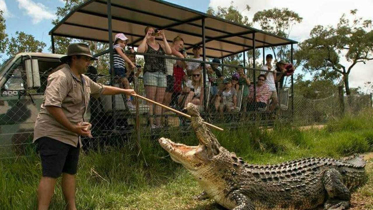 Daniel Bredl hosting crocodile shows at the Bredls Wild Farm in Bloomsbury. Picture: Contributed