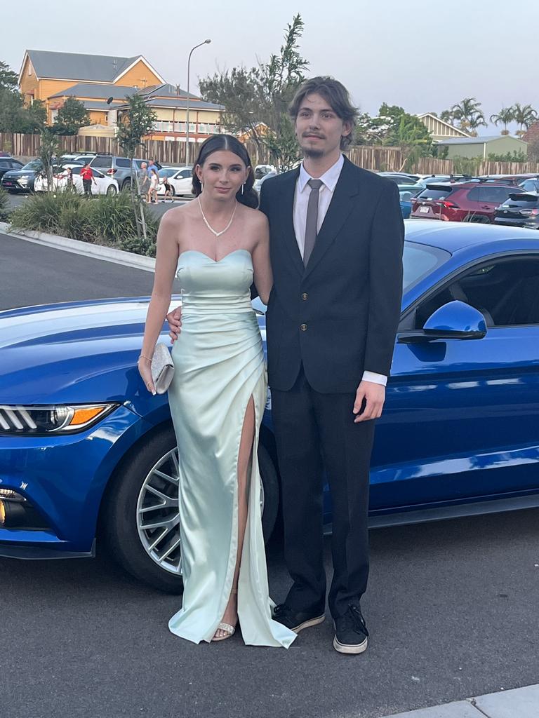 Shaylee Brady and Jake Burgess at the Aldridge State High School formal.