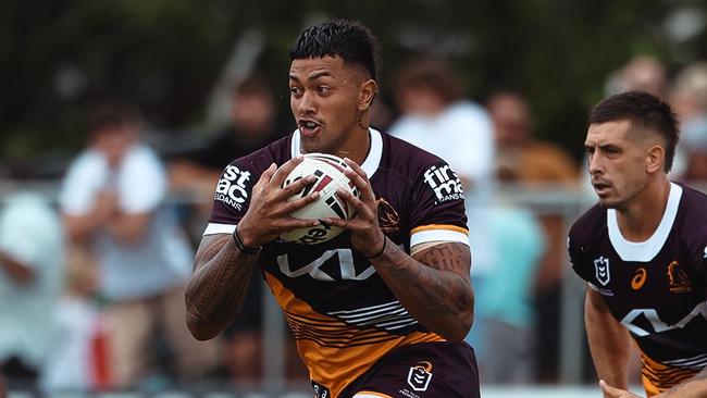 Xavier Willison was a standout for the Broncos, pressing his claims for round one selection. Picture: Instagram