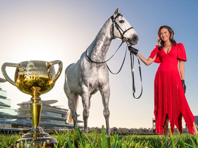 Megan Gale has pull out of Melbourne Cup celebrations. Picture: Jason Edwards