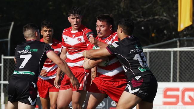 Palm beach Currumbin SHS vs Marsden SHS, Wynnum Manly Leagues Club. Picture: Liam Kidston