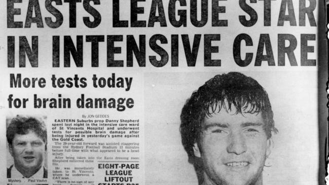 Danny Shepherd suffered heat stroke during a game in 1990 and spent 14 days in a coma.