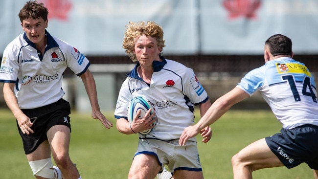 Young rugby gun Jullien Caillol playing in a match against the Waratahs Academy last year.