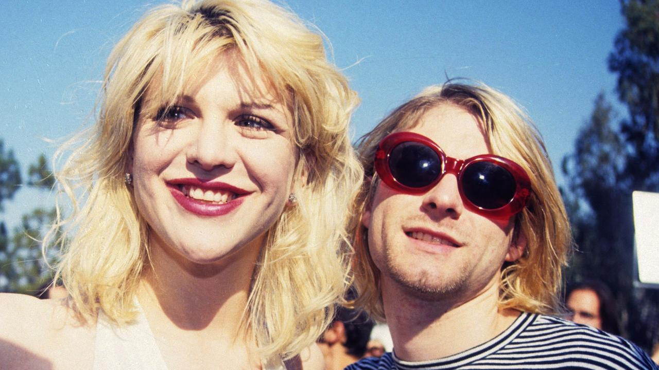 Love claims that Pitt has been eager for years to play her late husband Kurt Cobain (right). Picture: Terry McGinnis/WireImage