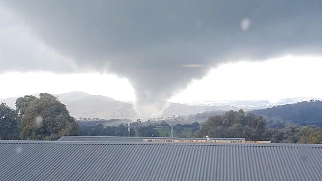 The weather event uproted trees, trampolines and destoyed a home. Picture: Severe Weather Australia