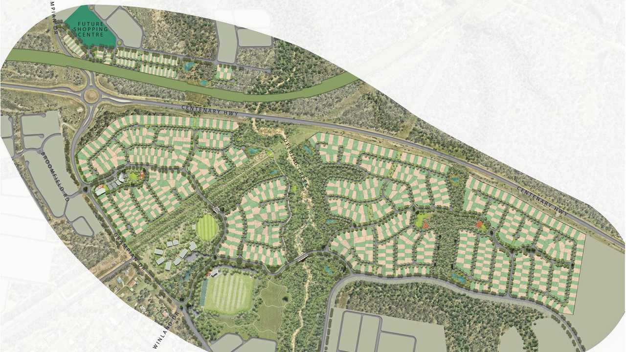 PLANS: Frasers Property Australia has released a masterplan for its 925-home Deebing Creek development. Picture: Contributed