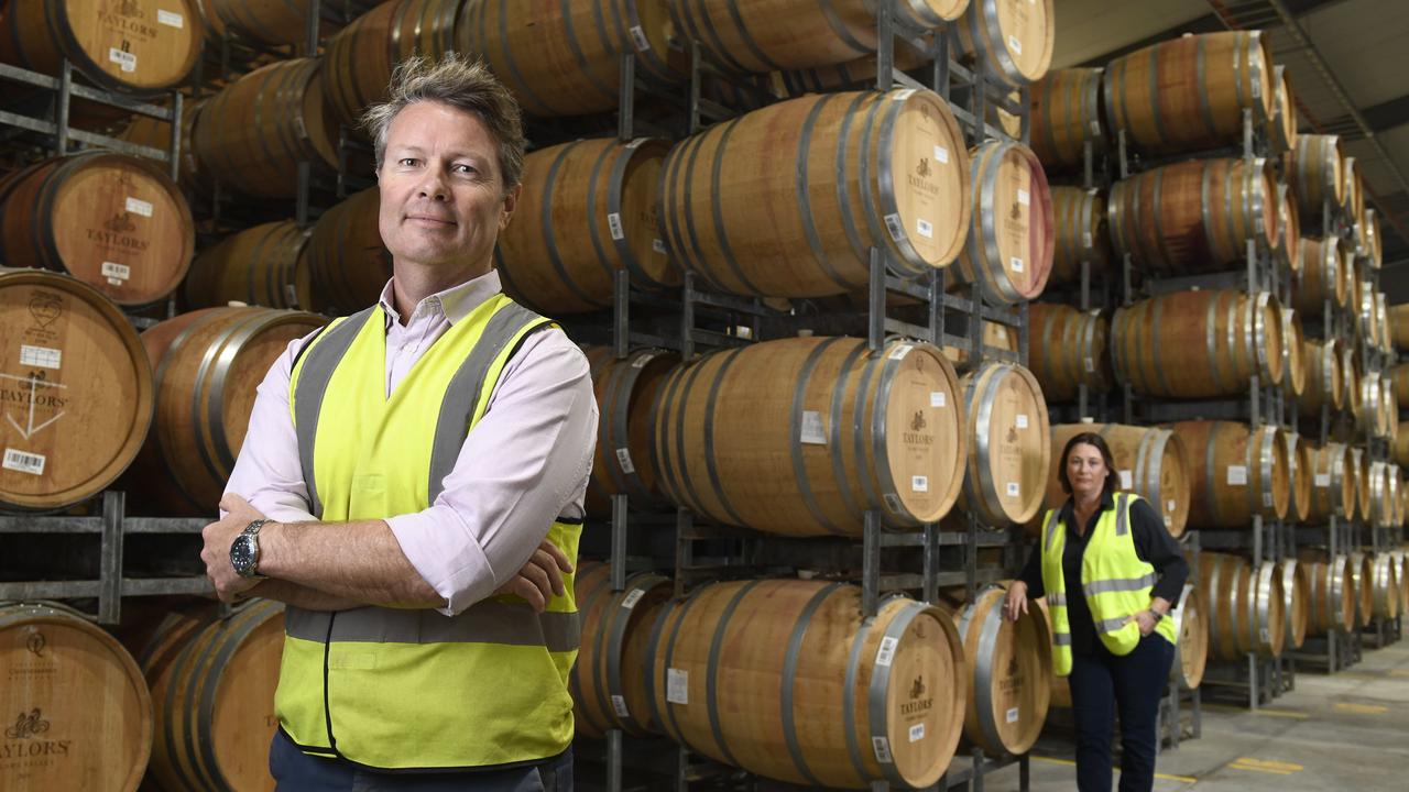 Aussie producers like Taylors Wines are over a barrel with Chinese tariffs. Picture: Naomi Jellicoe